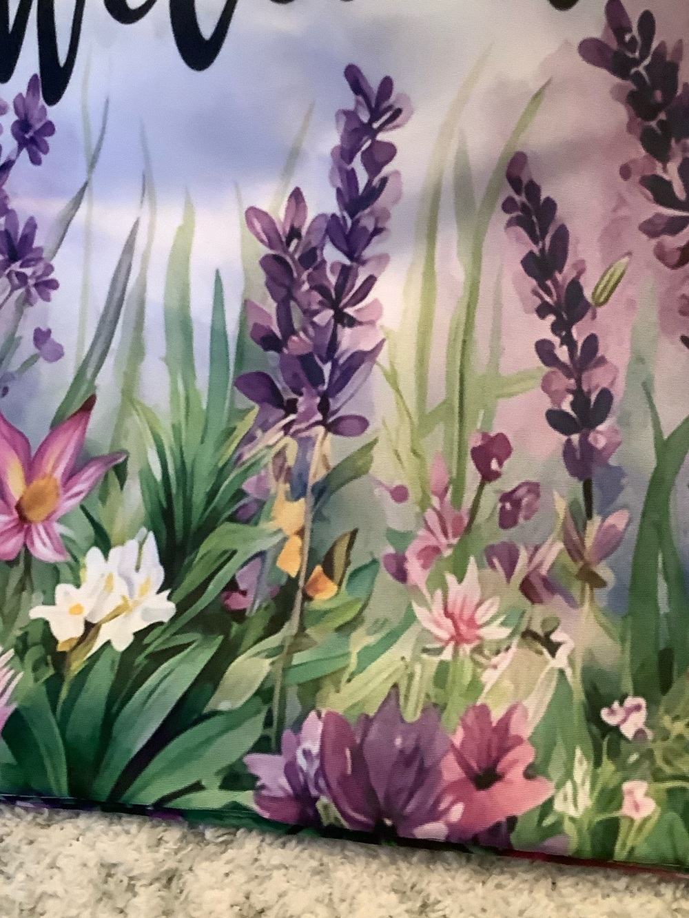 Welcome Dragonfly Floral Small Garden Flag or indoor tapestry decor NWT 11x17” - Picture 9 of 14